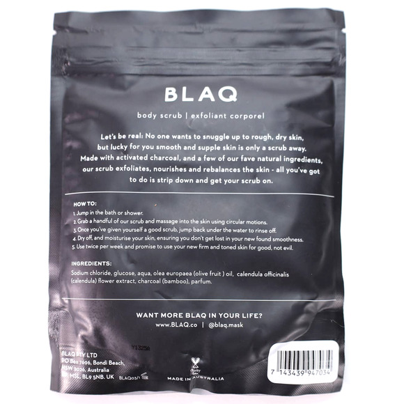 BLAQ Body Scrub - 7.05 oz/200g - NWT - Picture 2 of 3